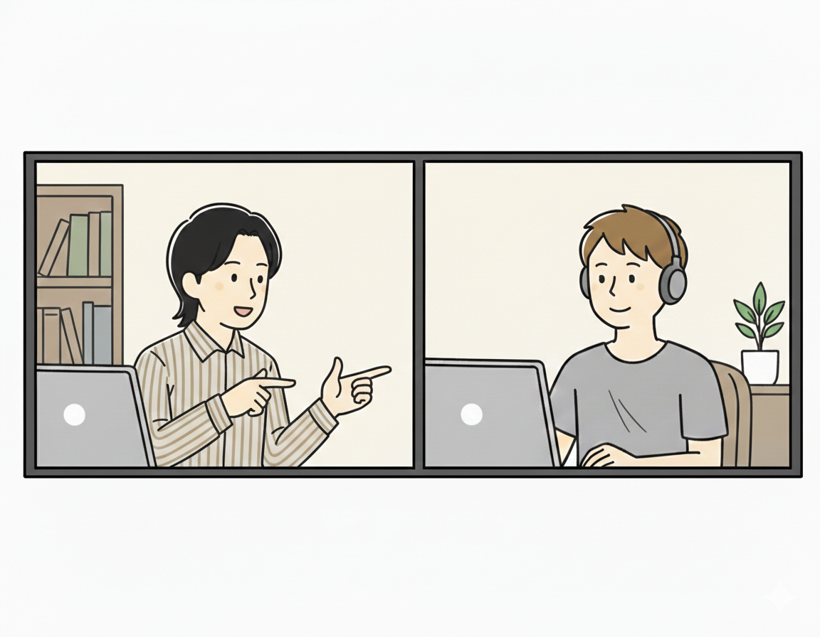 オンライン面談の様子